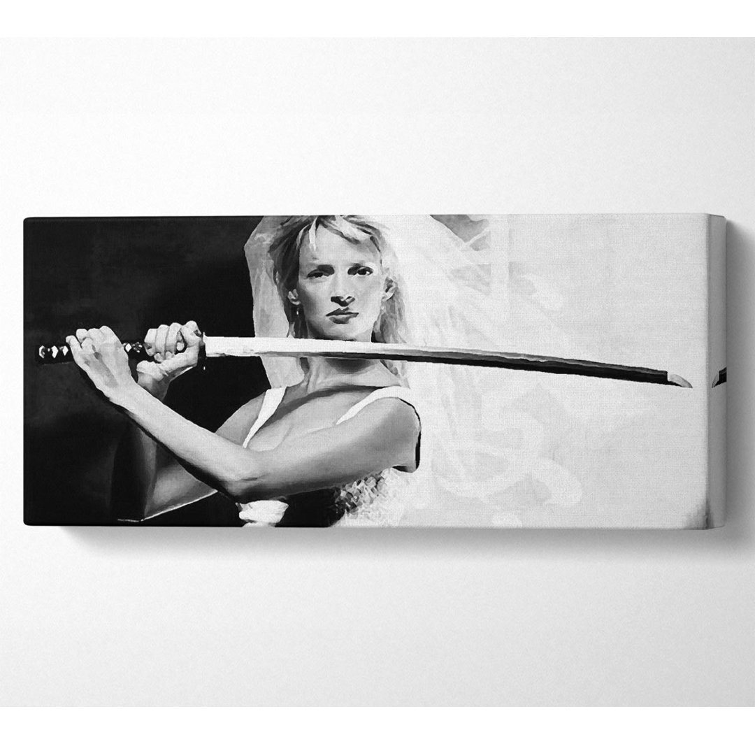 Kill Bill Die Braut B N W Panoramaleinwand