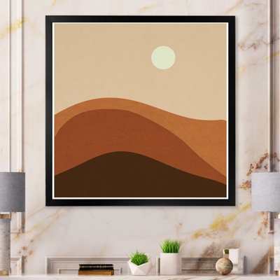 " Abstract Mininalism Moon Landscape IV " Painting Print