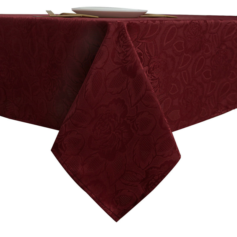 Nappe Anthonyville Shabby Elegance, 84 po x 60 po, Bourgogne