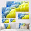 Encre liquide jaune et bleue - Impression sur toile-675536272-675536276