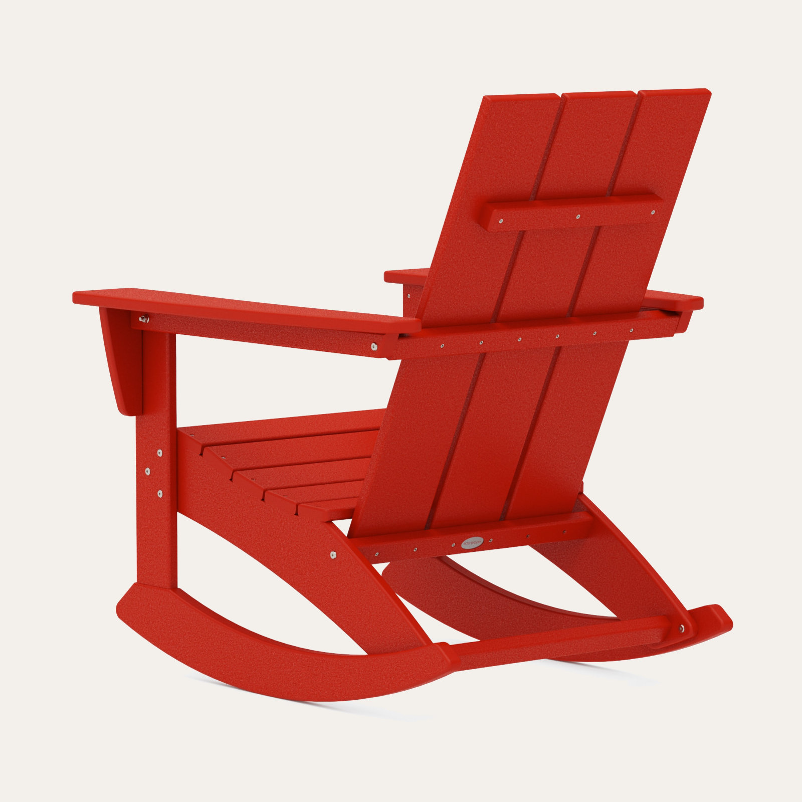 POLYWOOD® Modern Adirondack Patio Rocking Chair, Sunset Red
