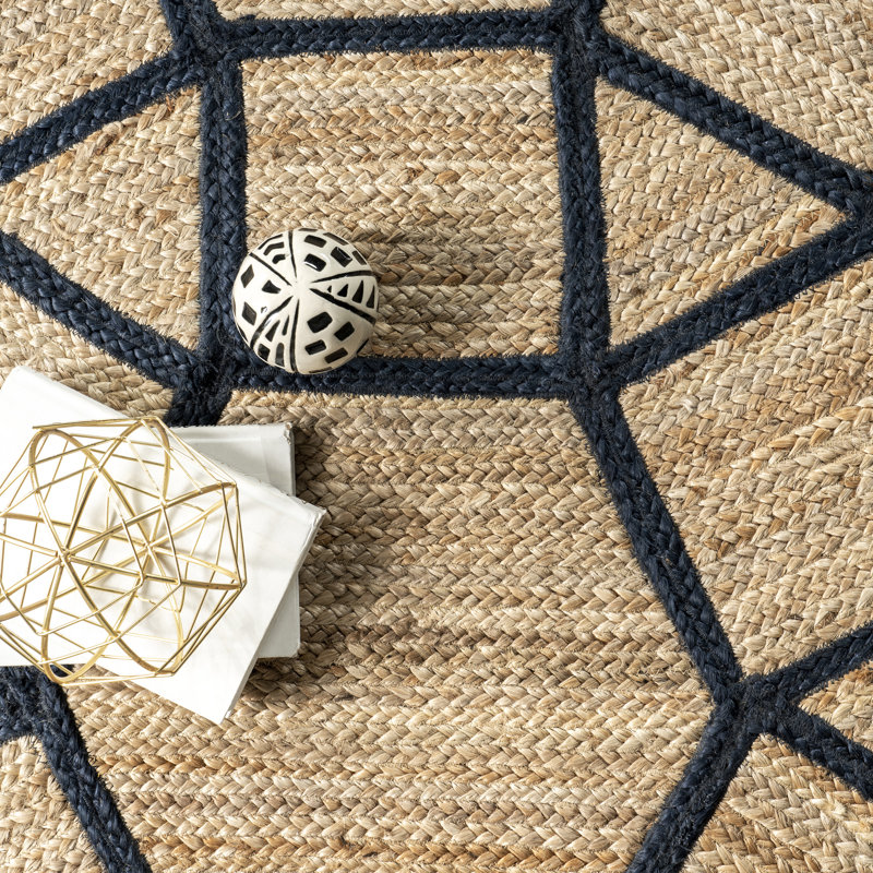 Tapis en jute Rozalia Jewel, Rectangle 4 pi x 6 pi