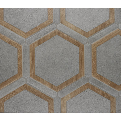 Timberstone 9" x 10" HEX Porcelain Floor and Wall Tile