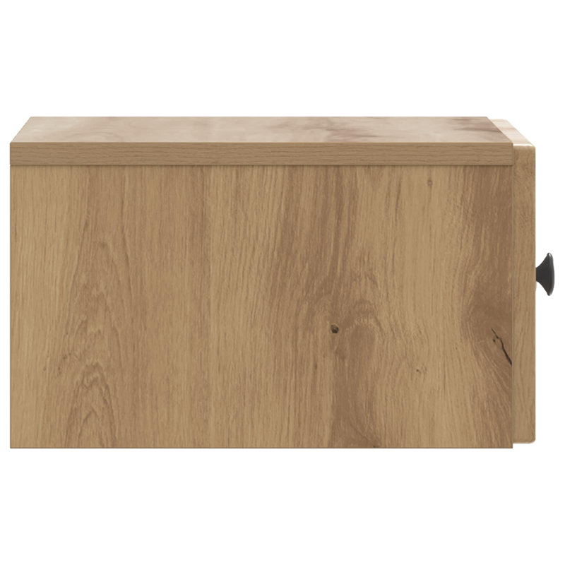 33cm W Manufactured Wood Bedside Table, Artisan Oak
