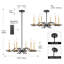 Lustre traditionnel style bougie 6 lumières Îleigh