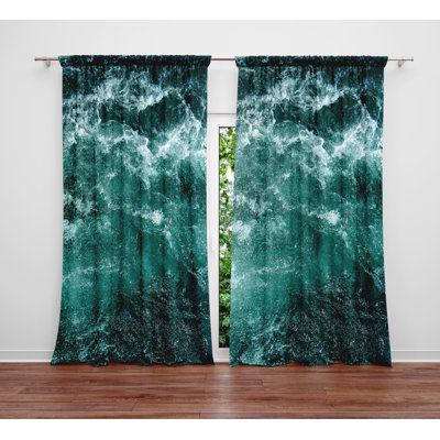 Huitt Semi Sheer Curtain Panel Pair