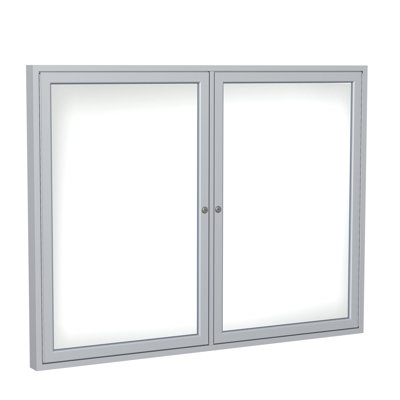 Enclosed White Board Ghent Yes Enclosed Cabinet Metal Whiteboard