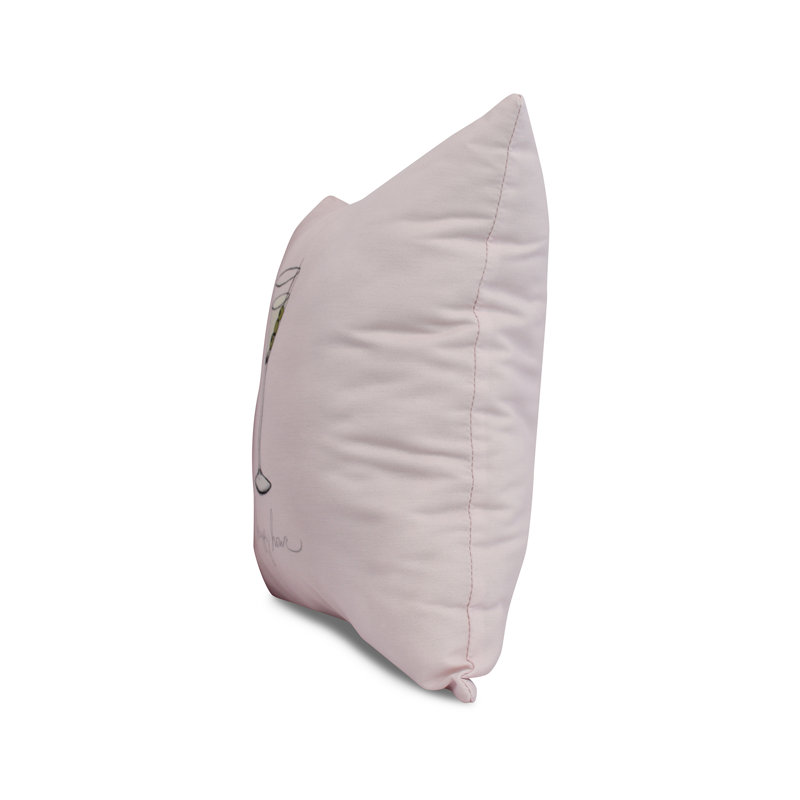 Palm Beach Reversible Throw Pillow, Pink, 16" H x 16" W