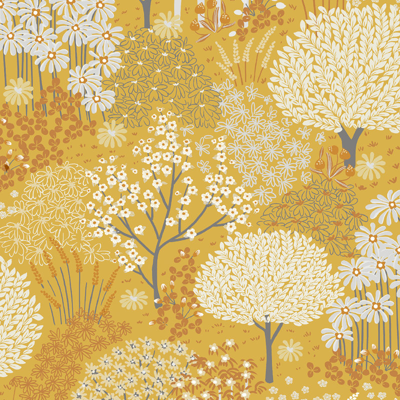 Fable Mustard Wallpaper, Yellow