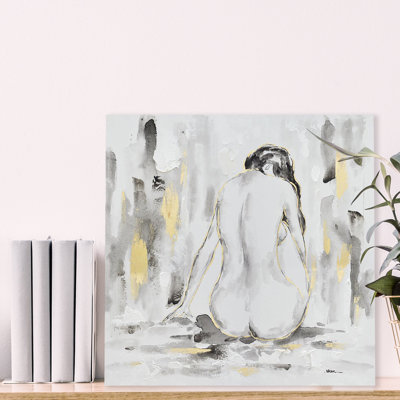 Dame nue - peinture sur toile tendue