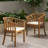 Outdoor Wooden Dining Chairs With Cushions, Set Of 2-2082472746-2082472747