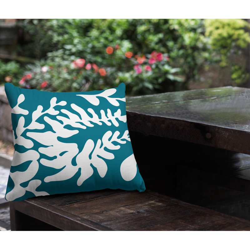 Housse et insert de coussin extérieur carré Garrison, L 17 po x H 17 po, Turquoise