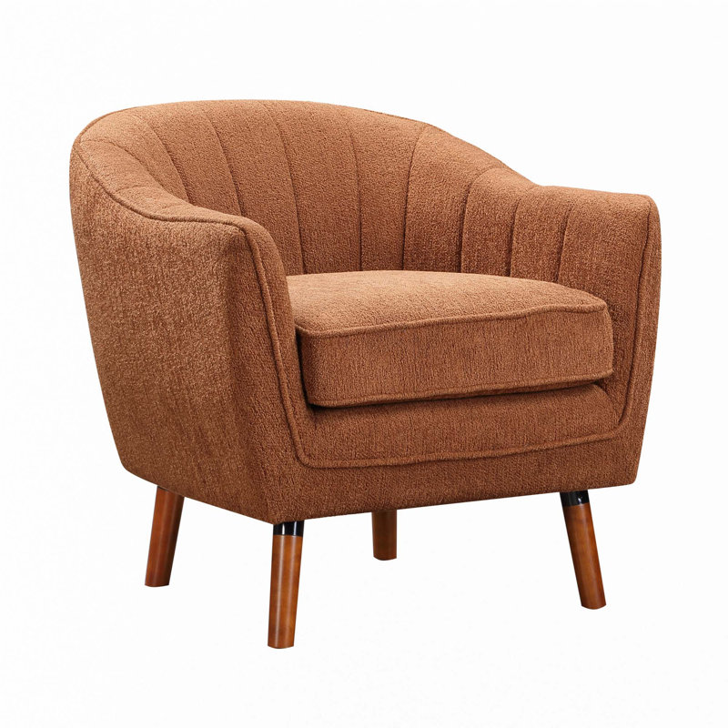 Fauteuil d'appoint de style moderne Mid-Century, Rouille