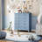 Kostka Modern 2+4-Drawer Storage Dresser with Silver shell Metal Handles, Blue