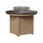 Hammered Top Black with Weatherwood Base
