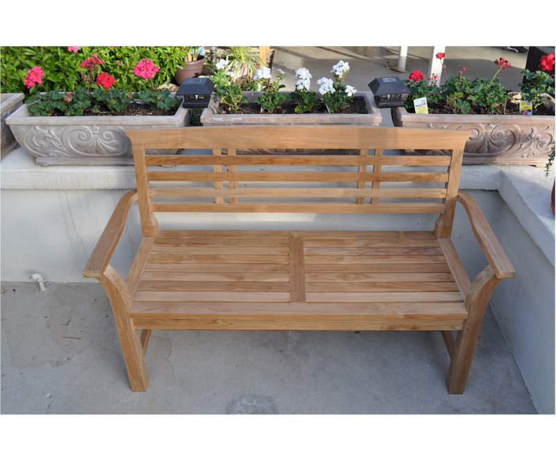Sakura Natural Teak 2-Seater Outdoor Bench