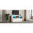 High Gloss TV Stand With LED Lights, Modern Sideboard With Large Storage Cabinet, Media Console With Tempered Glass Shelves For Tvs Up To 75", Living Room, White, 67"Wx13.7"D-1013028874-1029932229