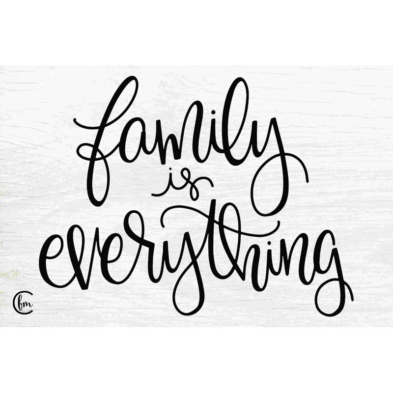 La famille, c'est tout, H 8 po x l 12 po