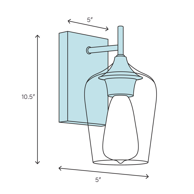 Nunez Armed Sconce, Satin Nickel