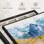Abstrait «Golden Abstract Mountain», reproduction sur toile-101457128