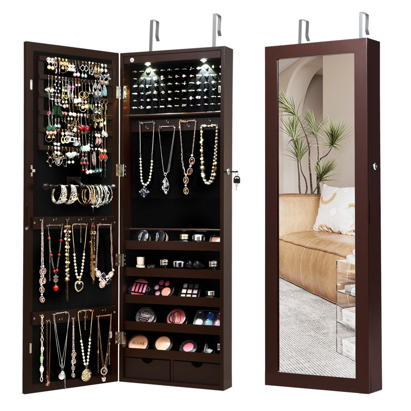 Chavone Jewelry Armoire, Brown