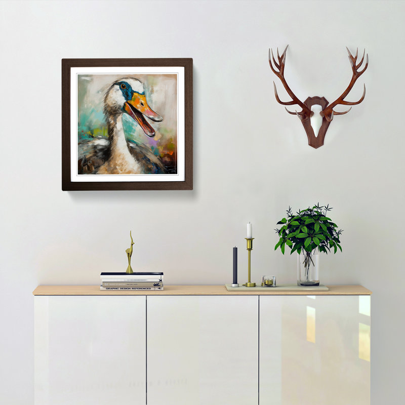 Goose Expressionism No.1 - Framed Print, Walnut