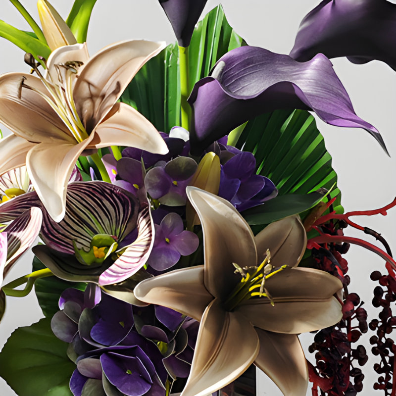 Ornements de fleurs simulées