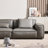 Gray Genuine Leather Modular Sofa cushion couch