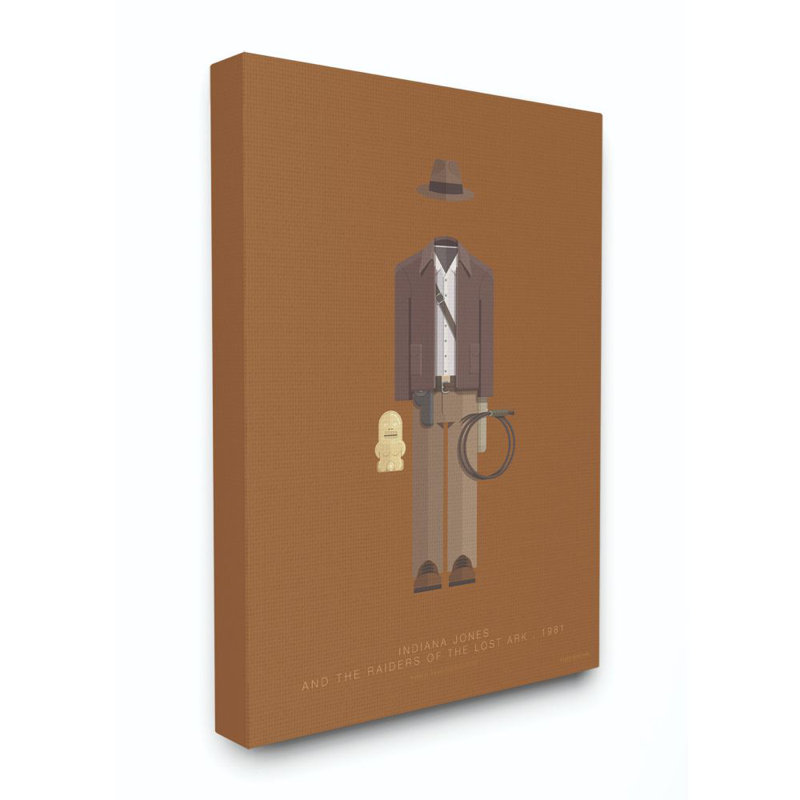 « indiana jones célèbre people personnages mode design », impression sur toile, H 20 po x l 16 po x P 1,5 po, Toile tendue