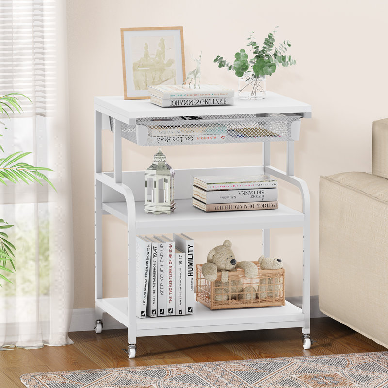 32.5 H Cart, Blanc, 32.5" H x 23.2" W x 18.9" D
