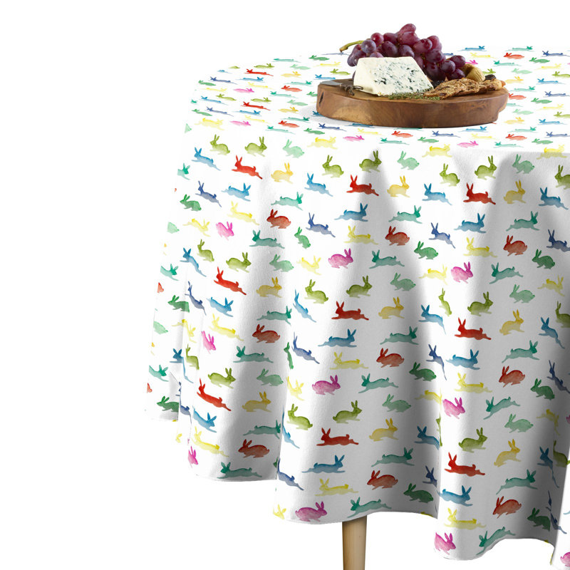 Sisco Geometric Round Easter Tablecloth, 90" x 90"