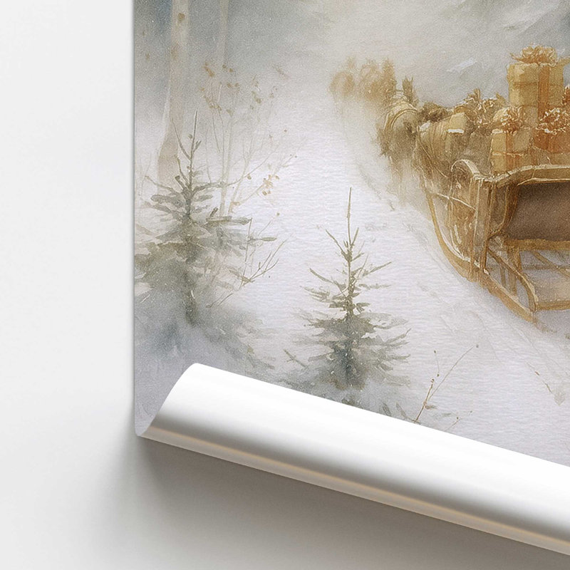 Voyage à Noël, ensemble de 2 reproductions d'art, H 36 po x l 48 po