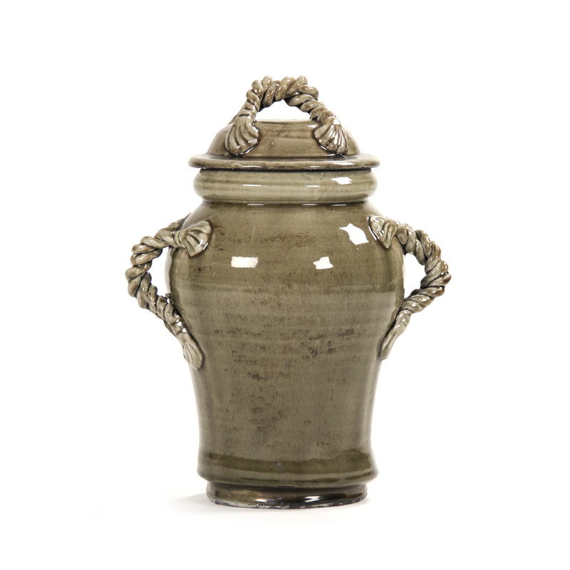 Vase de table gris, H 18,5 po x l 13 po x P 10 po