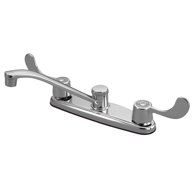 Double Handle Kitchen Faucet, Without Spray, Chrome