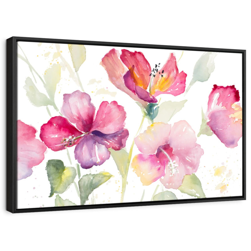 Impression sur toile Hibiscus céleste, H 29 po x l 43 po