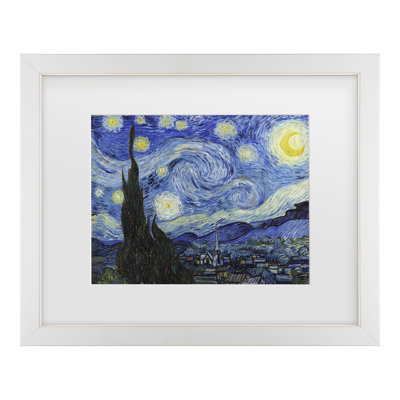 Wrapped Canvas Wall Art - Vincent Van Gogh 'Starry Night' Wall Art for Living Room, Bedroom, or Office Décor - 11x14