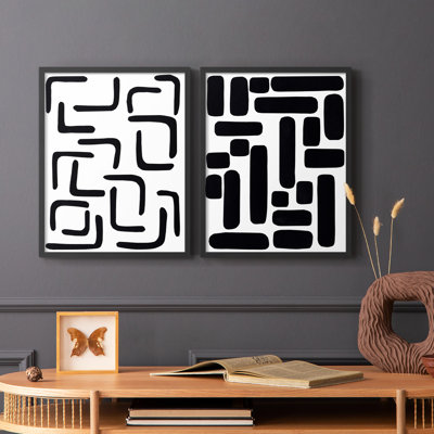 Shuffle III - reproduction encadrée de qualité supérieure - prête à être accrochée - aucun clou requis - aucun clou requis
