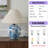 Handmade Starry Sky Ceramic Table Lamp – Blue & White Linen Shade For Living Room , Bedroom & Bedside