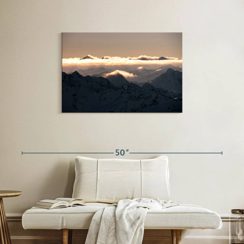 Kerrick, montagnes nuageuses, H 24 po x l 36 po