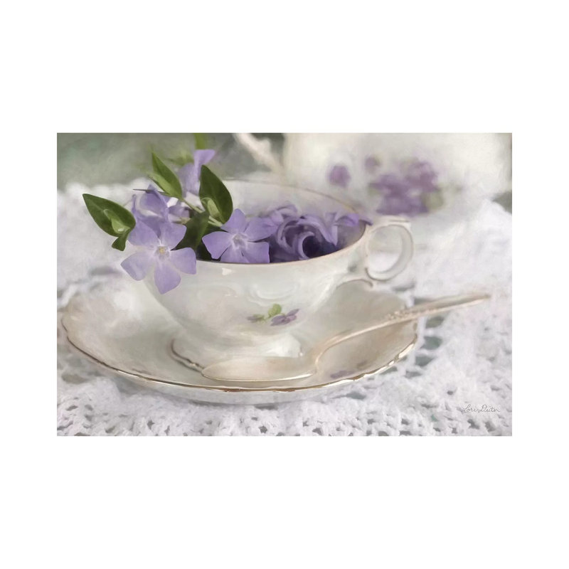 Violet Teacup II by Lori Deiter - Wrapped Canvas Print, 66.04 cm H x 45.72 cm W x 1.91 cm D