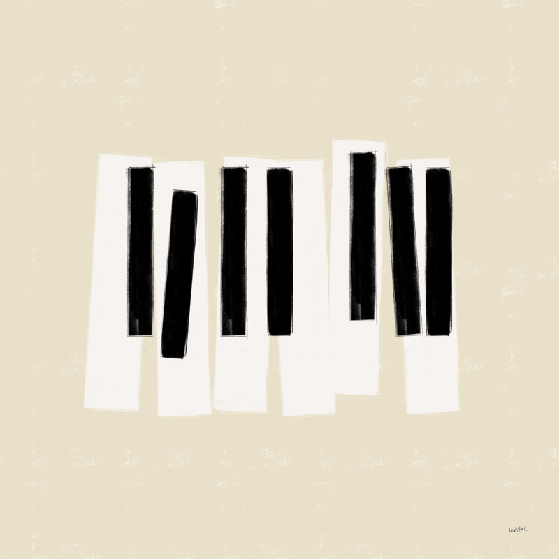 Musical Abstract III - crème, H 36 po x l 36 po