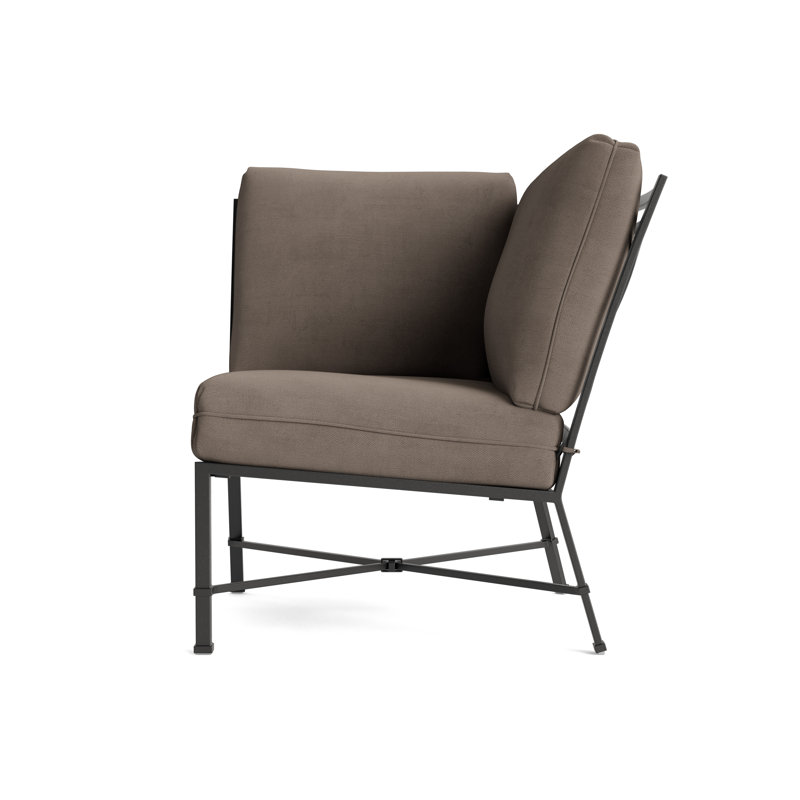 Venetian Outdoor Patio Sectional, Fusion Natural, Textured Pewter