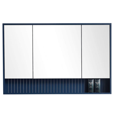 Asahel 45.43'' W 30'' H Surface Framed Medicine Cabinet Mirror Fixed