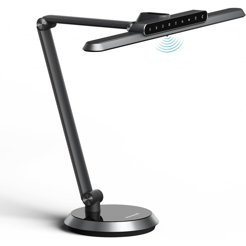 Black Adjustable LED Desk Lamp with Touch Control