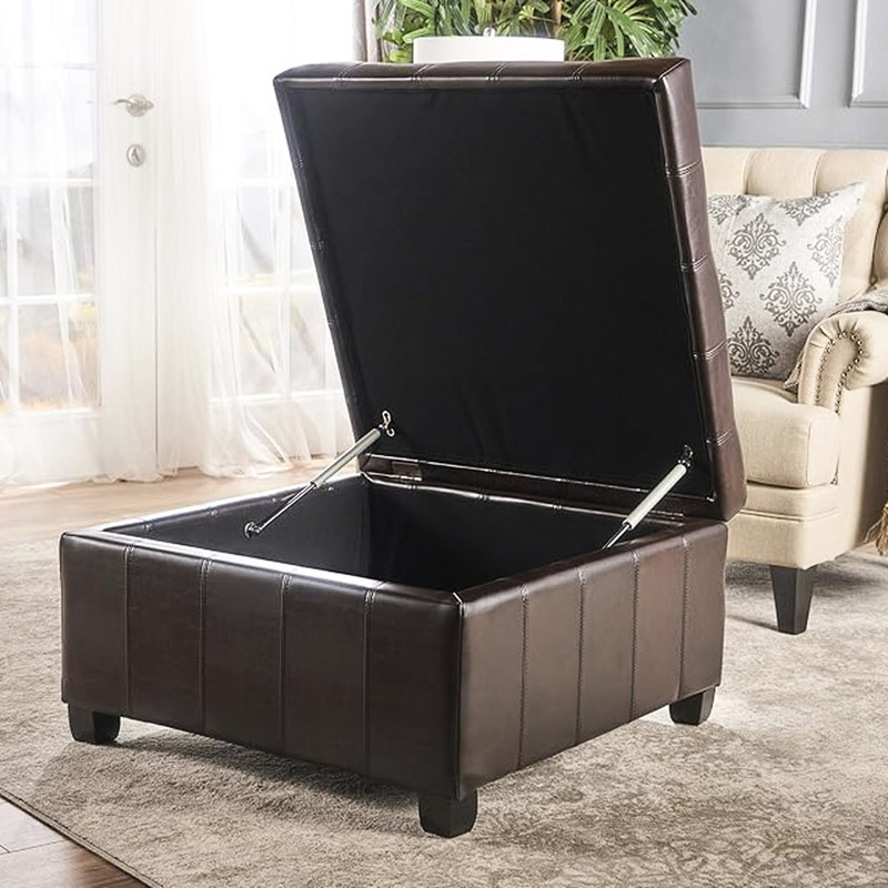 Unité centrale moderne avec espace de rangement fonctionnel l 31 po x P 31 po x H 18,6 po tapissier suffisamment 31 x 31 x 18,6 pouces
