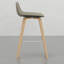 Ensemble de tabourets à hauteur de comptoir / bar Harvard, design Mid-Century moderne avec sièges incurvés confortables et polyvalents-1311711619
