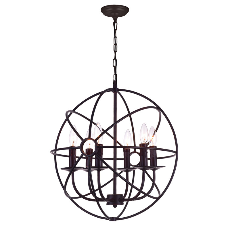 Margo 6 - Light Dimmable Globe Chandelier