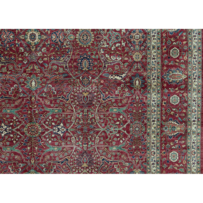 Hand-Knotted High-Quality Red Area Rug