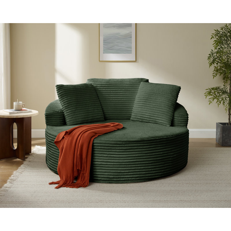Fauteuil rond surdimensionné Boneless, Vert