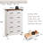 Becklynn Farmhouse 5 - Drawers Dresser Organizer, Rustic Tall Chest of Drawers for Bedroom-1960586743